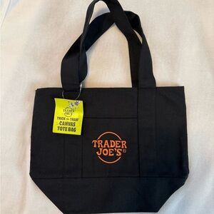 NWT: Trader Joe's mini tote in black